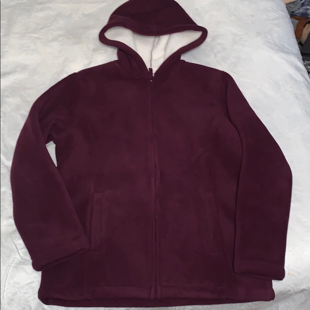 Denim & Company Zip Front Fleece Jacket